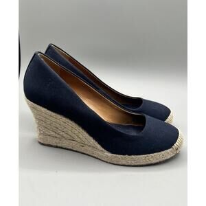 J. Crew Navy Espadrille Wedges